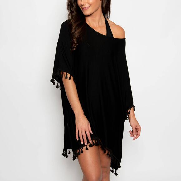 Elsie One Size Fringe Beach Swimsuit Cover Up - Picture 1 of 5